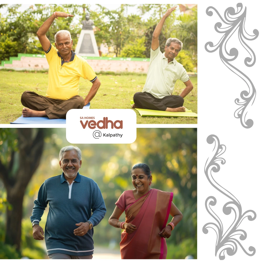 Senior citizen residential communities social gathering spaces fostering friendships at SA Vedha